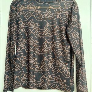 Black and Tan Long Sleeve Top